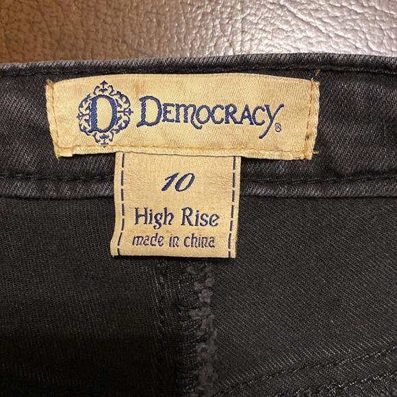 Democracy Hi Rise black skinny jeans with exposed button fly size 10 - Picture 6 of 10